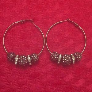Beaded pierced earrings